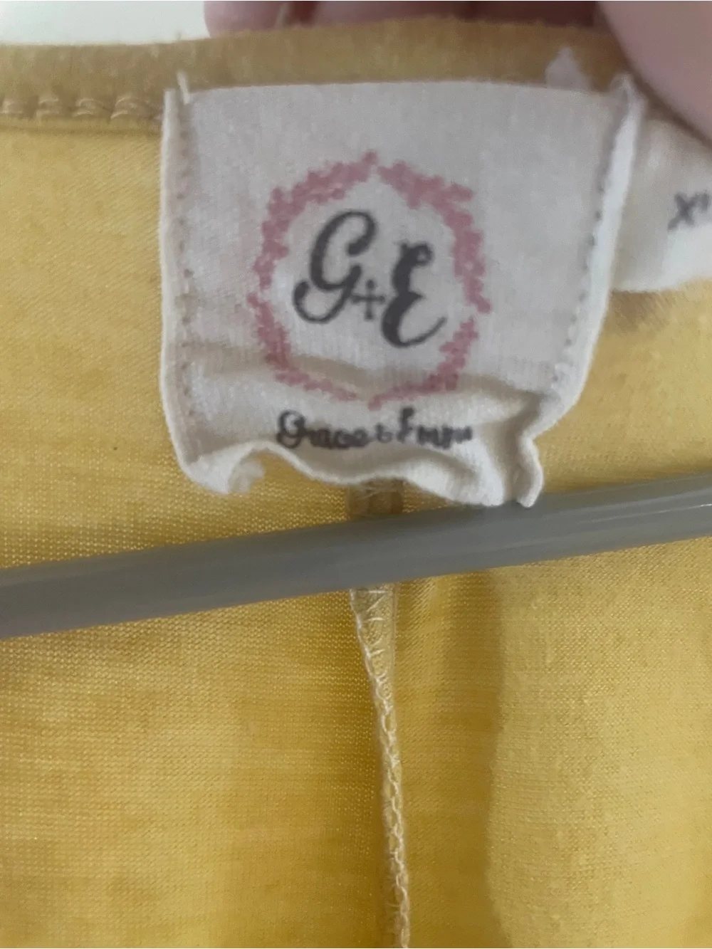 Grace & Emma Yellow Crochet Lace Cap Sleeved Top XL Boho